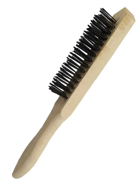 Toolzone 4 Wooden Handle Row Wire Brush BR001