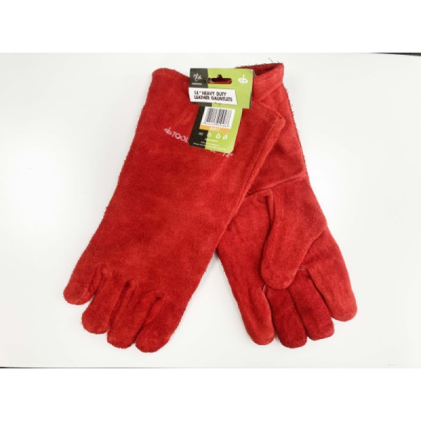 Toolzone suede welding gloven – Red