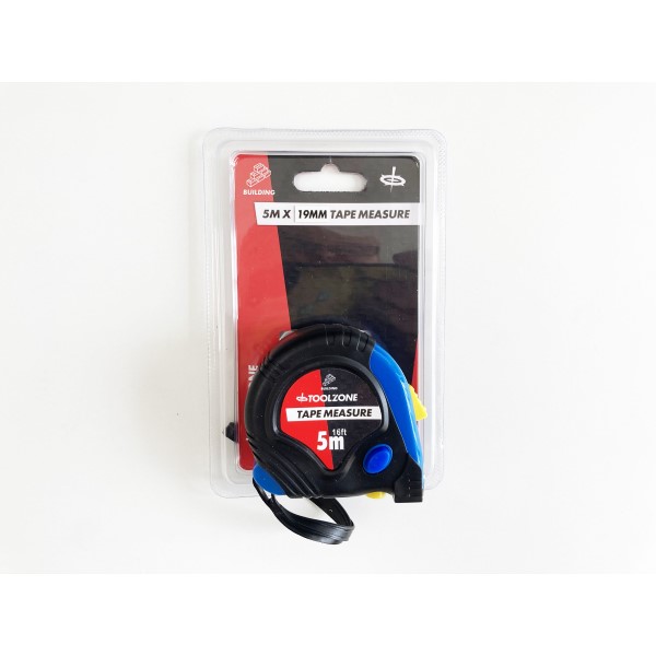 Toolzone 5M 19Mm R/Coated Tape Measure Best