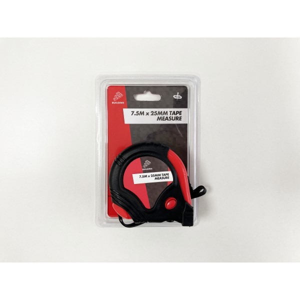 Toolzone 7.5M 1″ Rubber Coated Tape Measure