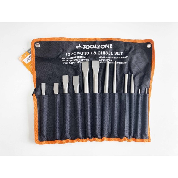 Toolzone 12Pc Cold Punch & Chisel Set