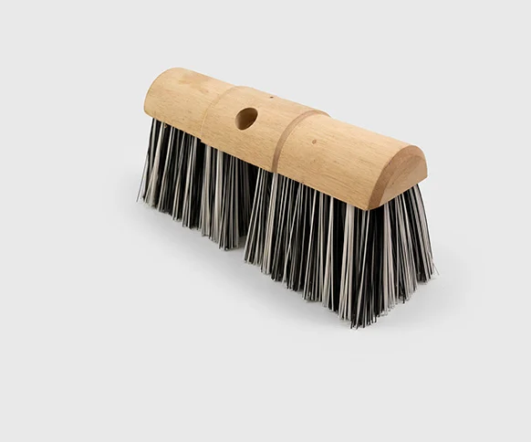 Hillbrush 13″ Round Wood Yard Brush Stiff PET Bristles VR26