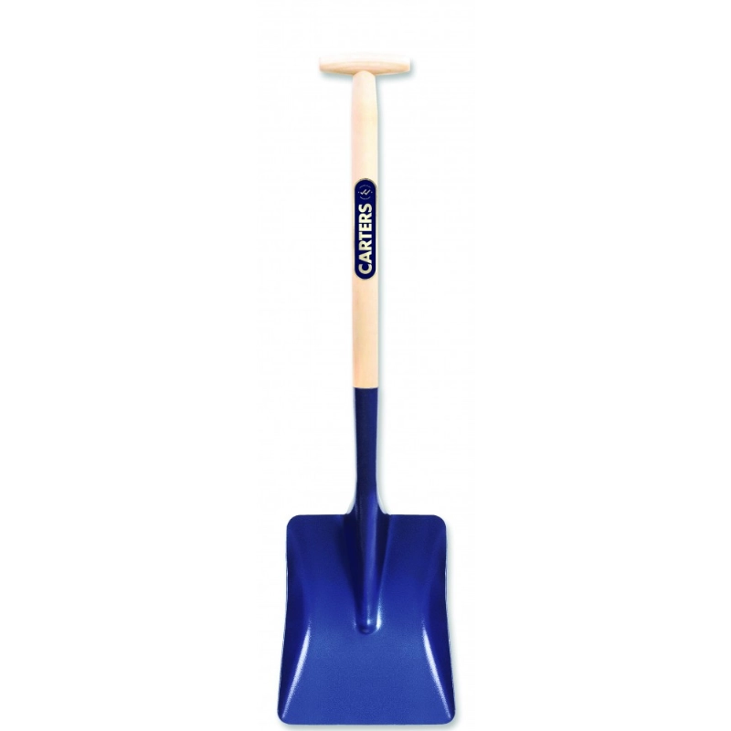 Carter 28″ Wooden T-Grip Blue Steel Square Mouth Shovel 040SET